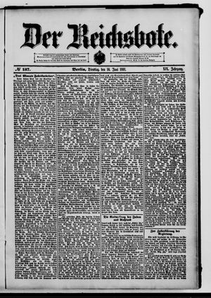 Der Reichsbote vom 16.06.1891
