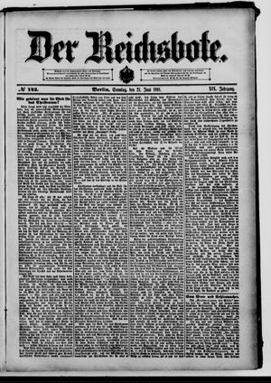 Der Reichsbote vom 21.06.1891
