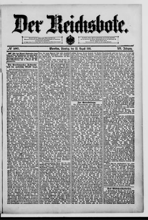 Der Reichsbote vom 25.08.1891