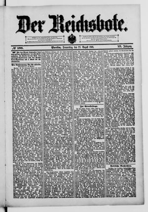 Der Reichsbote vom 27.08.1891