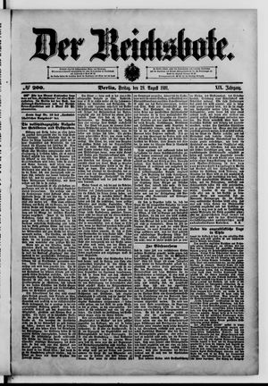 Der Reichsbote vom 28.08.1891