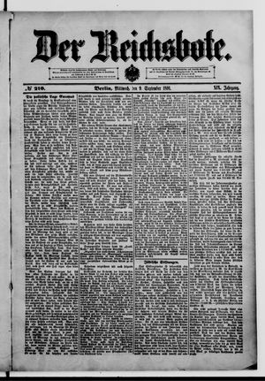 Der Reichsbote vom 09.09.1891