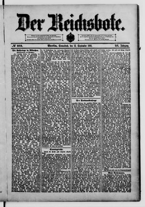 Der Reichsbote vom 12.09.1891