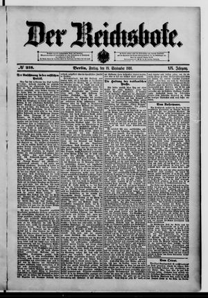 Der Reichsbote vom 18.09.1891