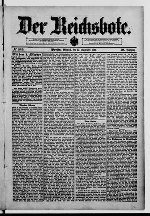 Der Reichsbote vom 23.09.1891