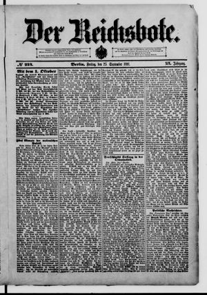 Der Reichsbote vom 25.09.1891
