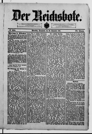 Der Reichsbote vom 26.09.1891