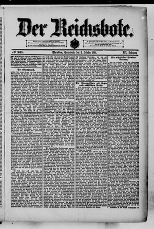 Der Reichsbote on Oct 3, 1891