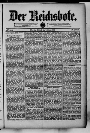 Der Reichsbote vom 07.10.1891