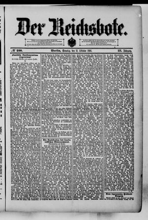 Der Reichsbote vom 11.10.1891