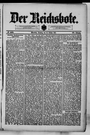 Der Reichsbote vom 13.10.1891
