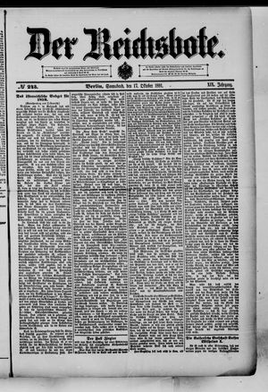 Der Reichsbote vom 17.10.1891