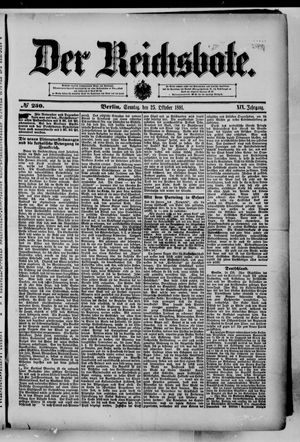 Der Reichsbote on Oct 25, 1891