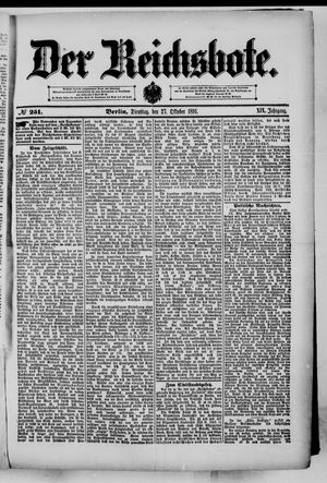 Der Reichsbote vom 27.10.1891