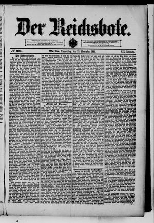 Der Reichsbote vom 19.11.1891