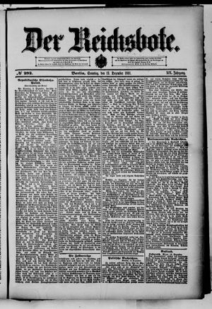 Der Reichsbote vom 13.12.1891