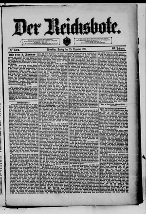 Der Reichsbote vom 25.12.1891
