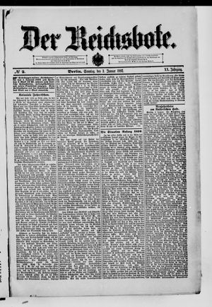 Der Reichsbote vom 03.01.1892