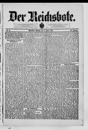 Der Reichsbote vom 06.01.1892