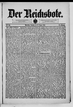 Der Reichsbote on Jan 19, 1892