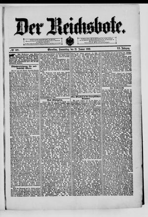 Der Reichsbote vom 21.01.1892