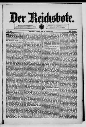 Der Reichsbote on Jan 26, 1892