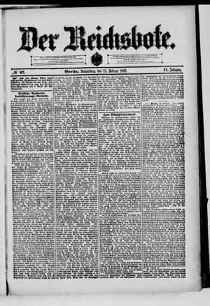 Der Reichsbote on Feb 25, 1892