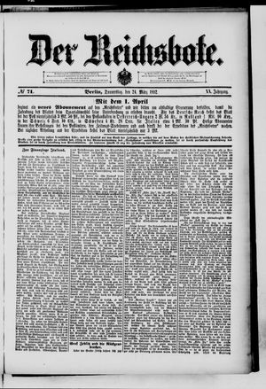 Der Reichsbote on Mar 24, 1892