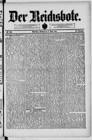 Der Reichsbote vom 06.04.1892