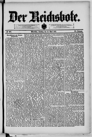 Der Reichsbote on Apr 12, 1892