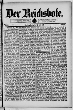 Der Reichsbote on Apr 22, 1892