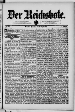 Der Reichsbote on Apr 28, 1892