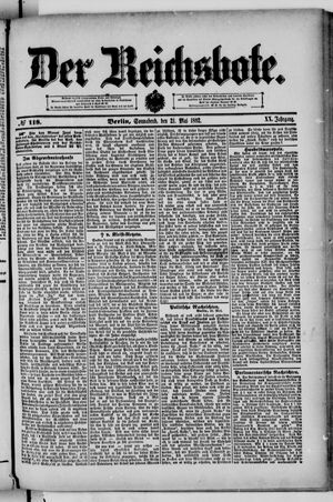 Der Reichsbote vom 21.05.1892
