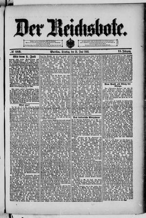 Der Reichsbote vom 21.06.1892