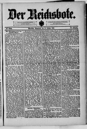 Der Reichsbote vom 15.10.1892