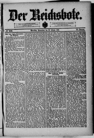 Der Reichsbote vom 22.10.1892