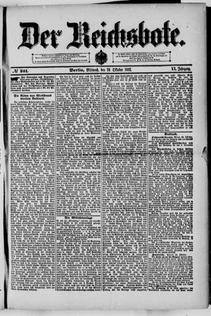 Der Reichsbote vom 26.10.1892