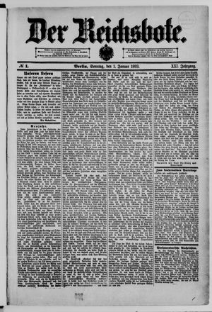 Der Reichsbote on Jan 1, 1893
