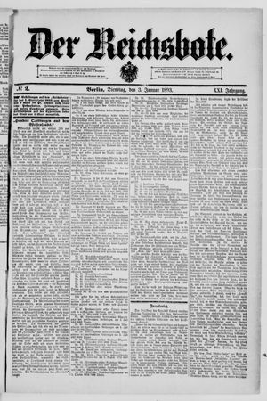 Der Reichsbote vom 03.01.1893