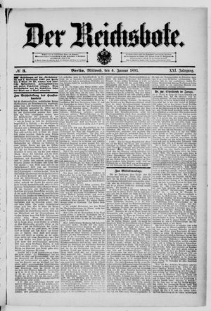 Der Reichsbote on Jan 4, 1893
