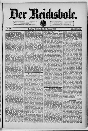 Der Reichsbote vom 15.01.1893