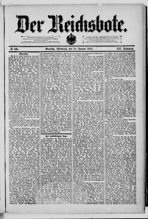 Der Reichsbote on Jan 18, 1893