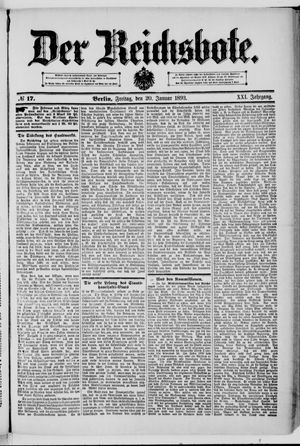 Der Reichsbote vom 20.01.1893