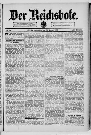 Der Reichsbote on Jan 28, 1893