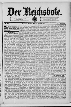 Der Reichsbote on Jan 29, 1893