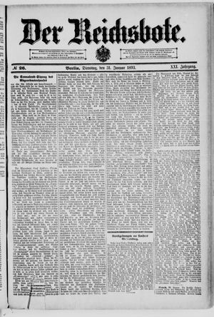Der Reichsbote vom 31.01.1893