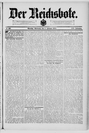 Der Reichsbote on Feb 1, 1893