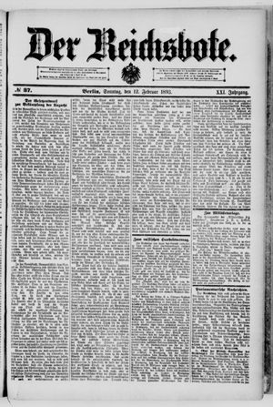 Der Reichsbote vom 12.02.1893