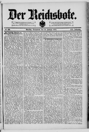 Der Reichsbote vom 18.02.1893