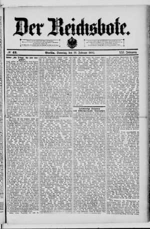 Der Reichsbote vom 19.02.1893